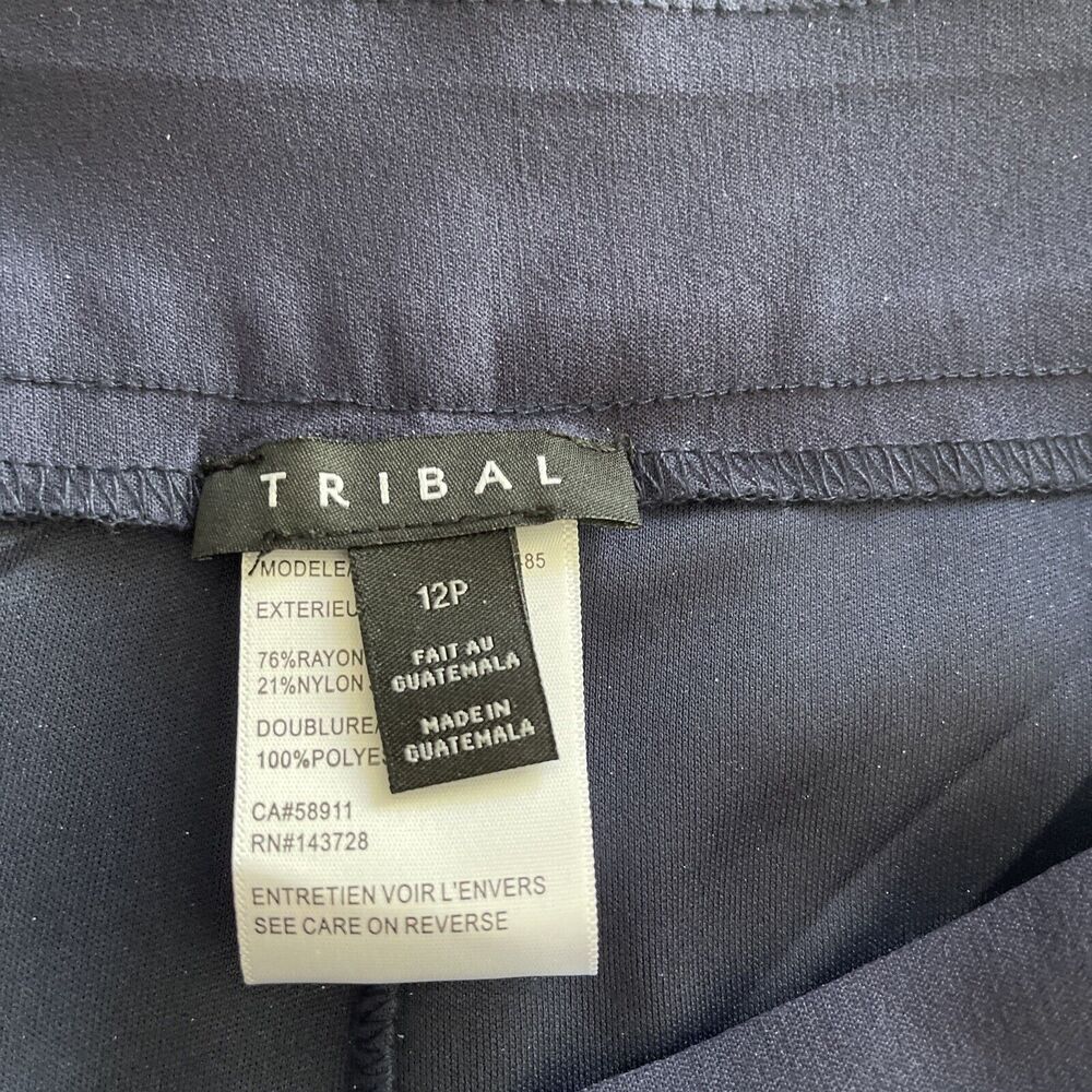 Tribal Pull On Ponte Skort (12 Petite) Navy - New No Tags - Picture 6 of 9